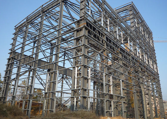 Duża rozpiętość Ciężka architektoniczna stalowa konstrukcja Portal portalowy Rama warsztatowa z dźwigiem mostowym