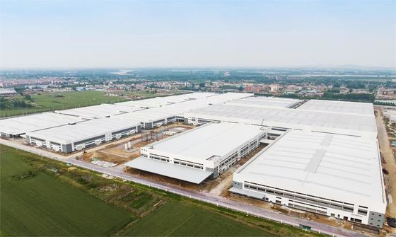 Malowany portal sztywna ramka prefabrykowana konstrukcja stalowa magazyn dla wydajności i stabilności